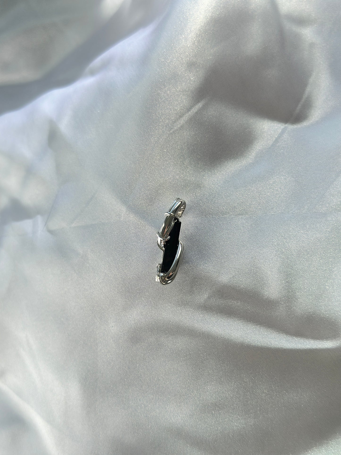 Tourmaline Mini Pendant. Argentium Silver
